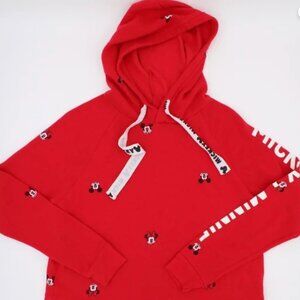 Disney Minnie Mouse Juniors Small Red Hooded Sweatshirt – Very Slight Crop